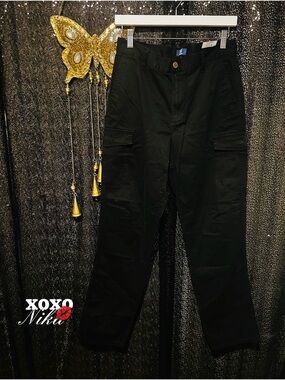 Men's George Cargo Black Pants - Size 30